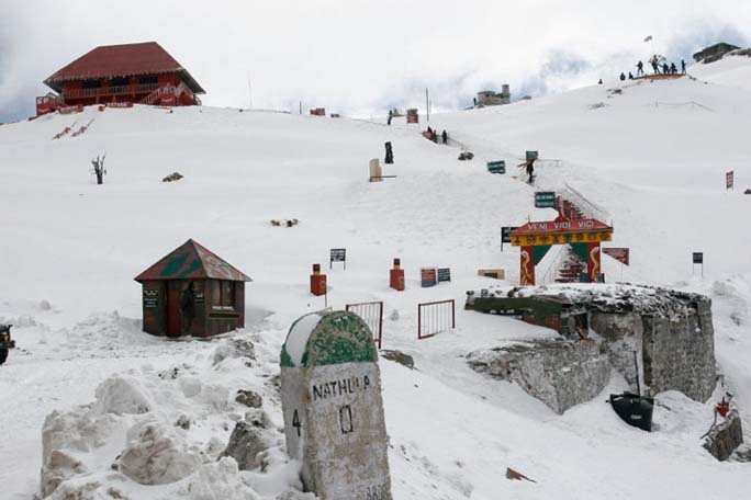 Nathu La Pass at the Indo-Tibetan border