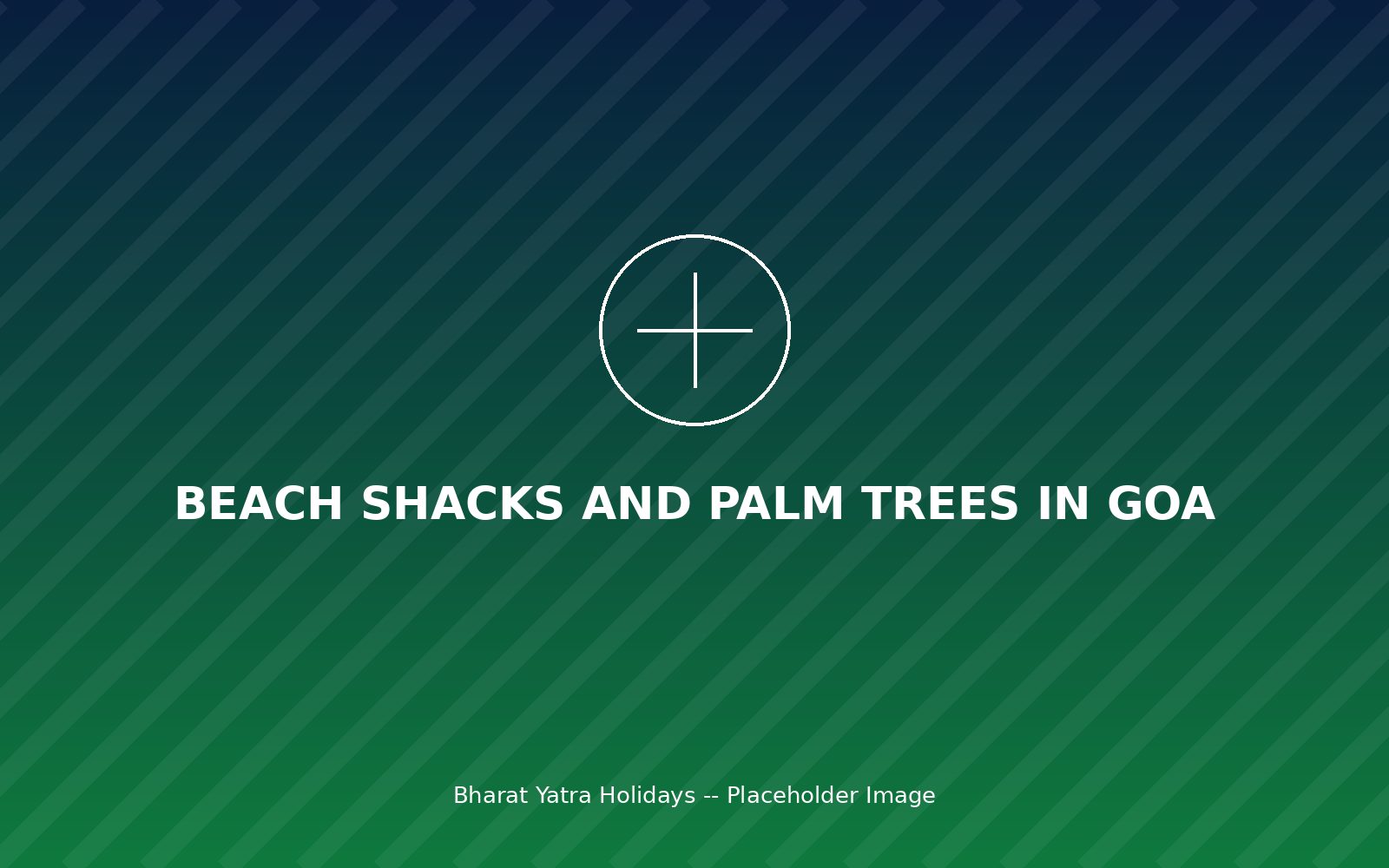 Beach shacks and palm trees in Goa