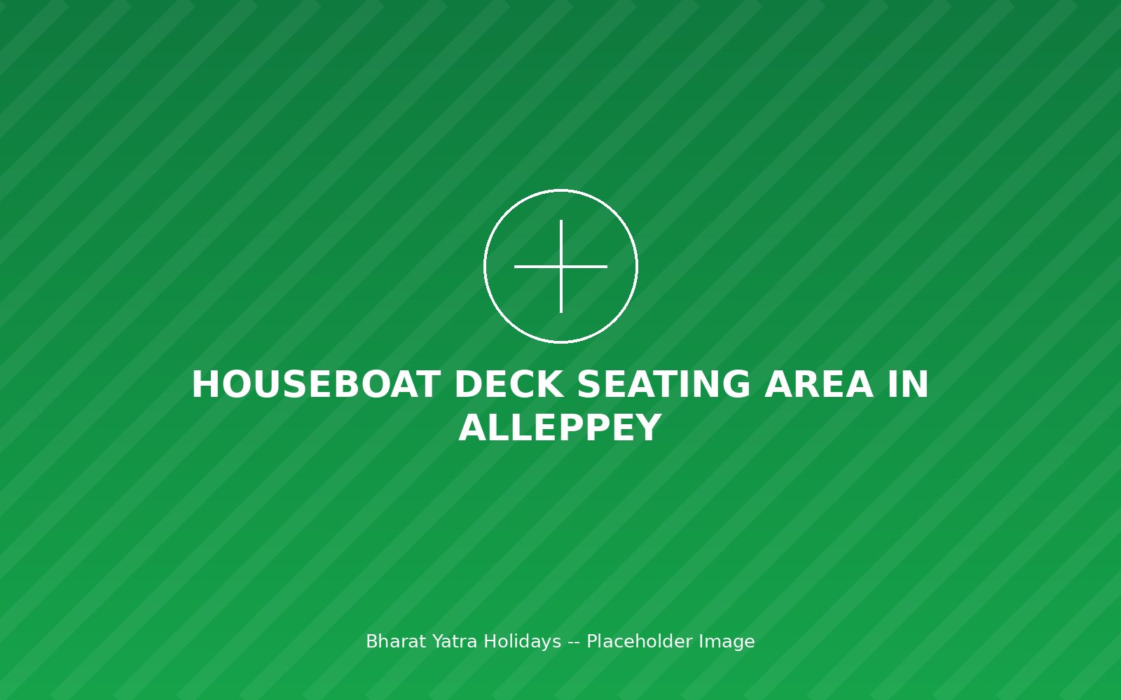 Houseboat deck seating area in Alleppey